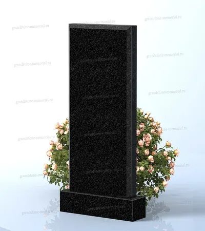 Памятник прямой ВП-1 из чёрного гранита